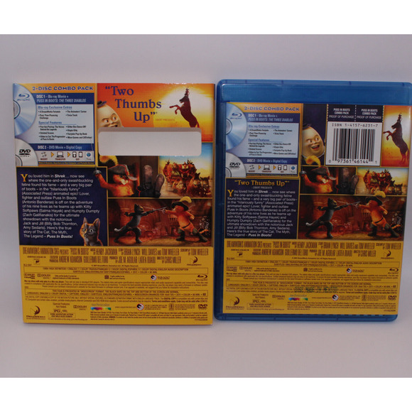 Puss in Boots (Blu-ray, DVD) with Slipcover Dreamworks - Picture 2 of 12